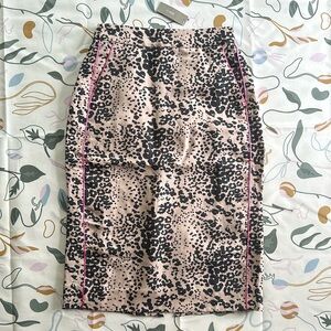 NWT!!! J. Crew leopard print pencil skirt s.0